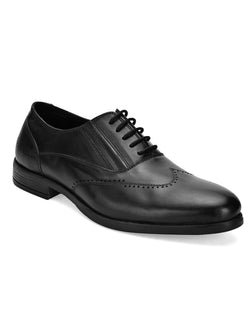 Cruz Black Solid Brogues