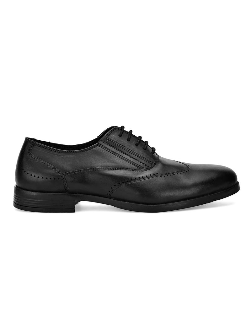 Cruz Black Solid Brogues