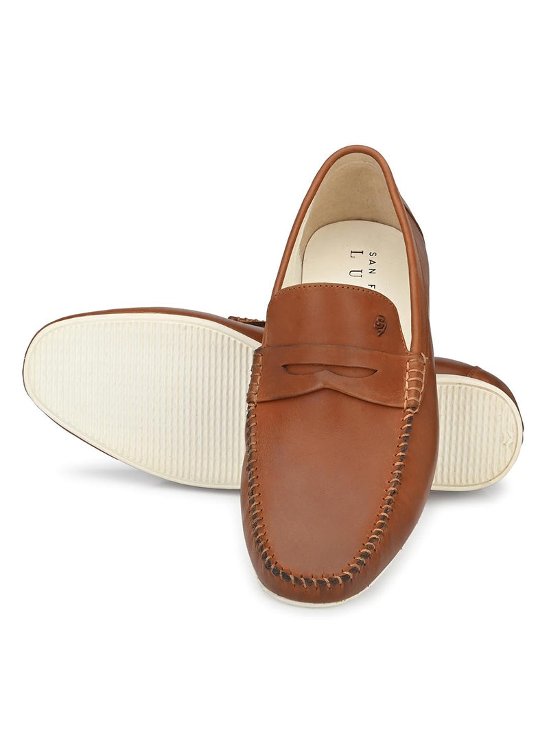 Cedar Brown Penny Loafers