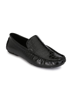 Textured Leather Textured Loafers