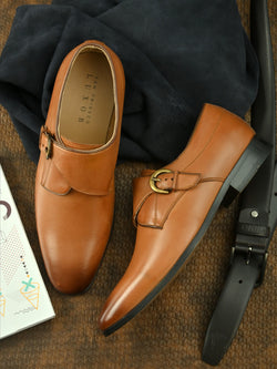 Foreign Tan Monk Shoes