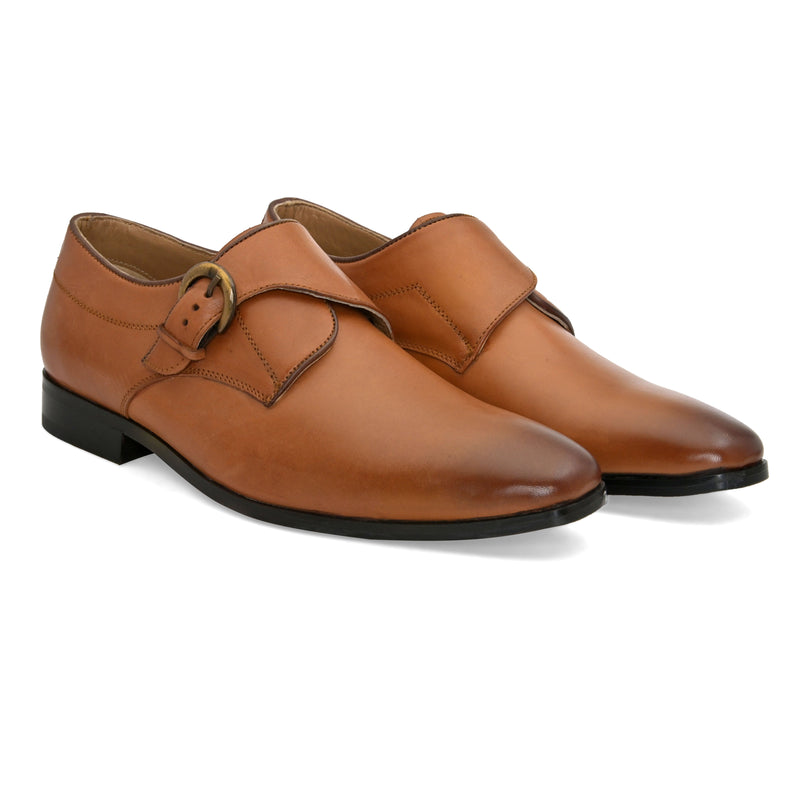 Foreign Tan Monk Shoes