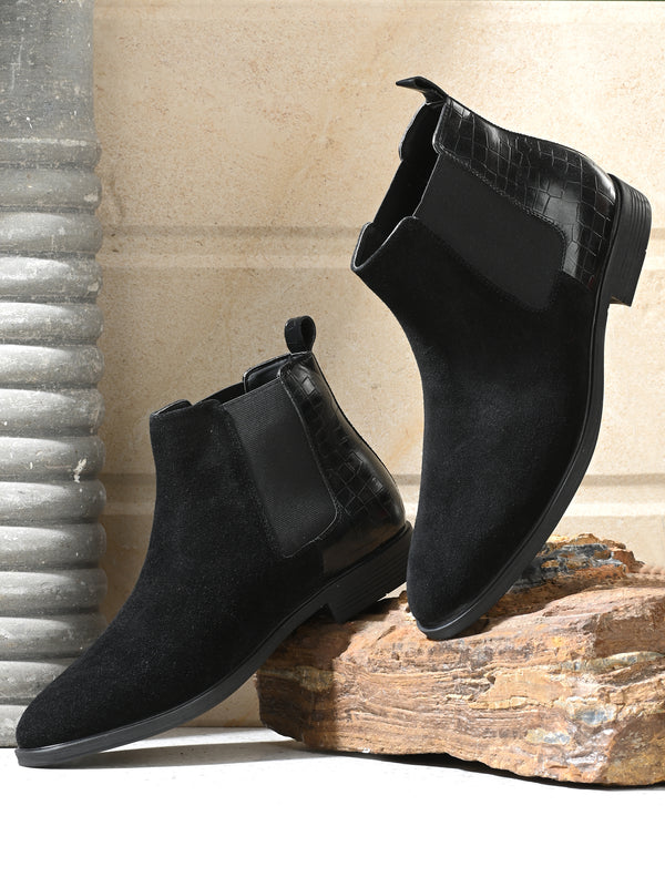 Homme Black Chelsea Boots