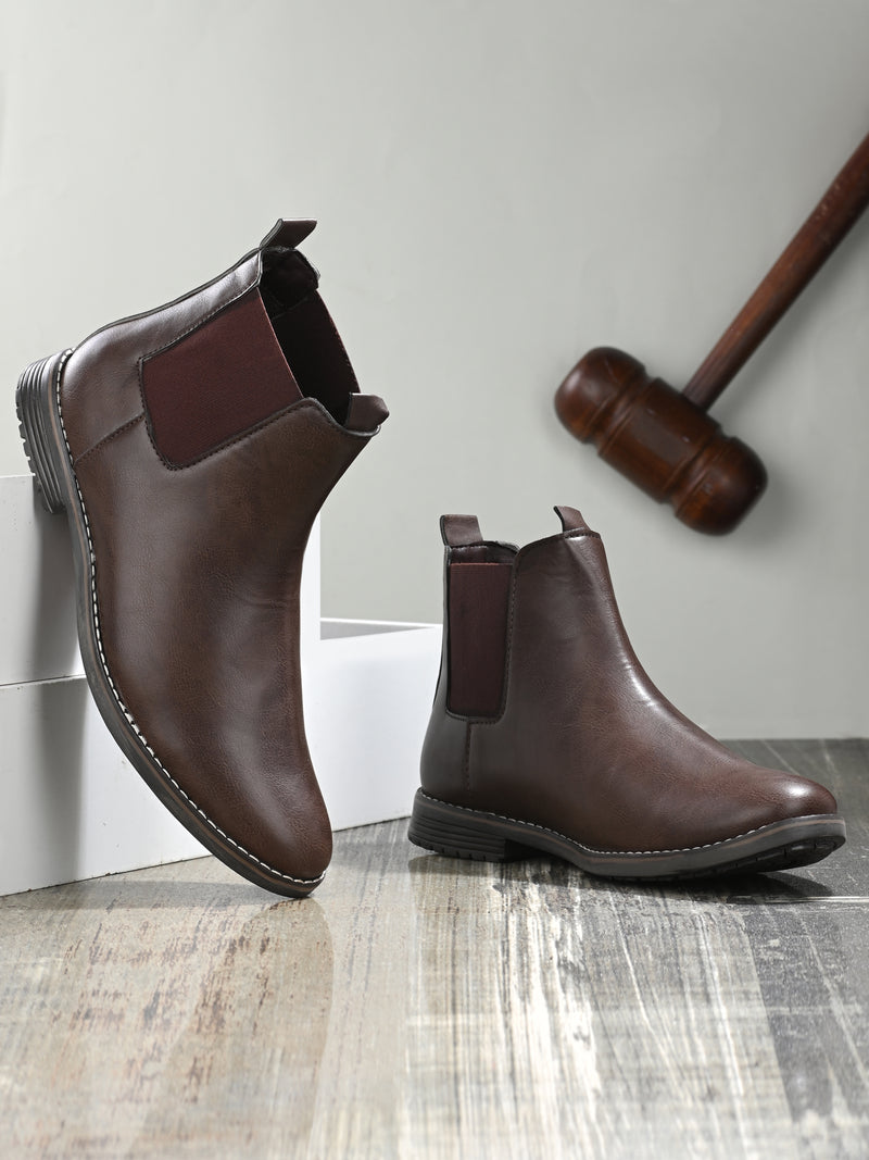 Homme Brown Chelsea Boots