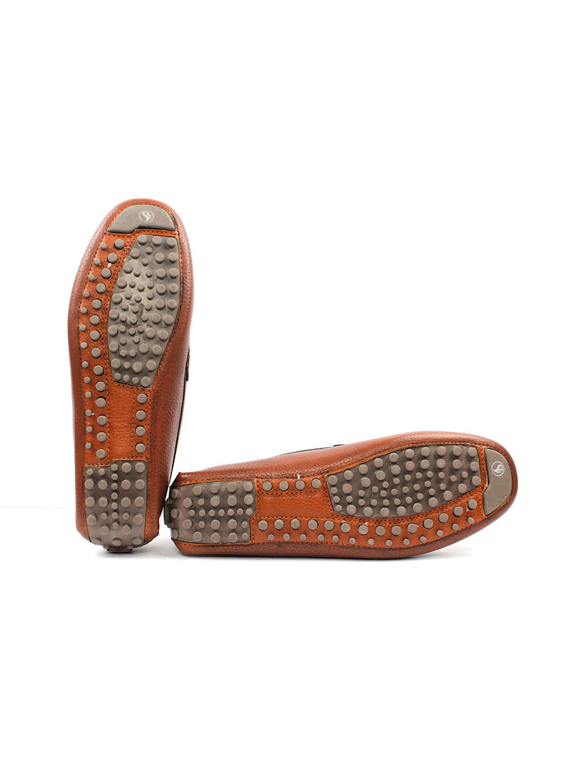Bingo Tan Loafers with Buckle