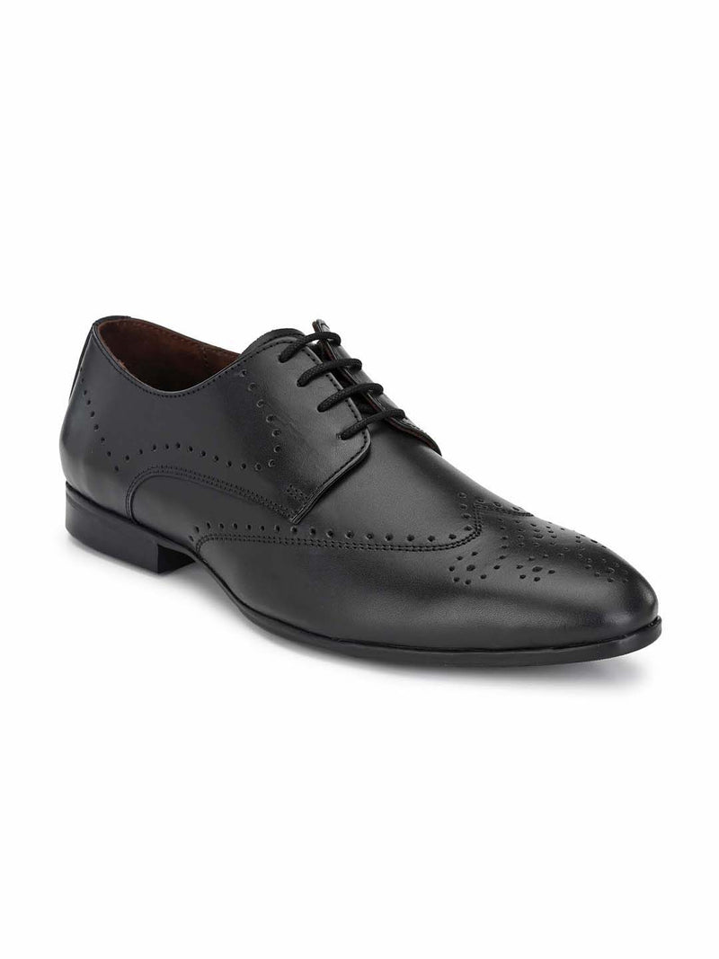 Black leather Brogues