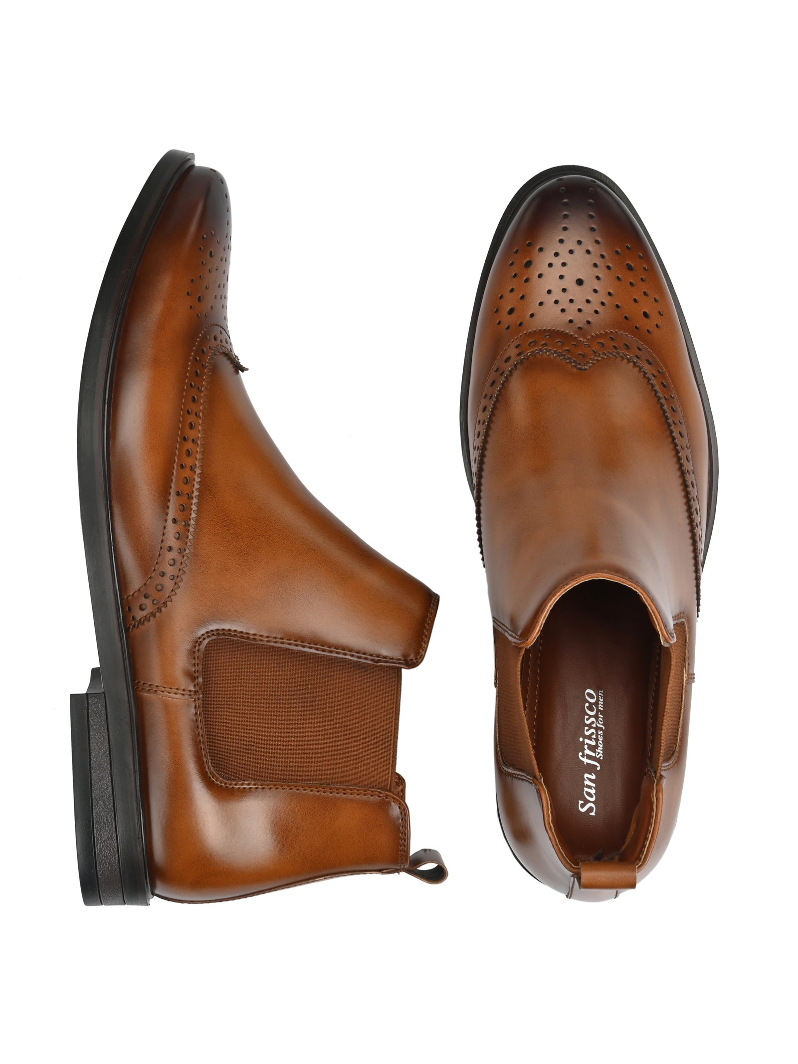 Mens Chelsea Dealer Zip Up Memory Foam Smart Casual Work Ankle Brogue