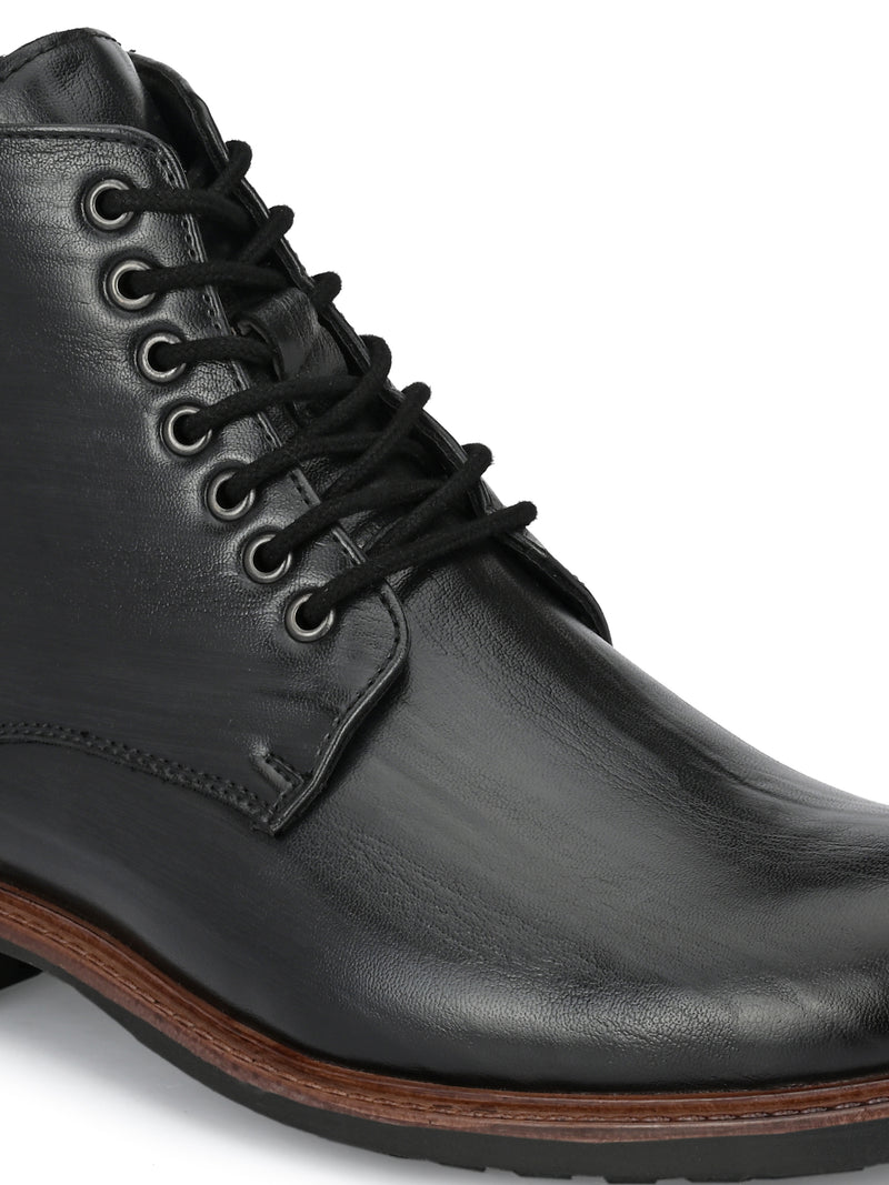 Howard Black High Top Ankle Boots