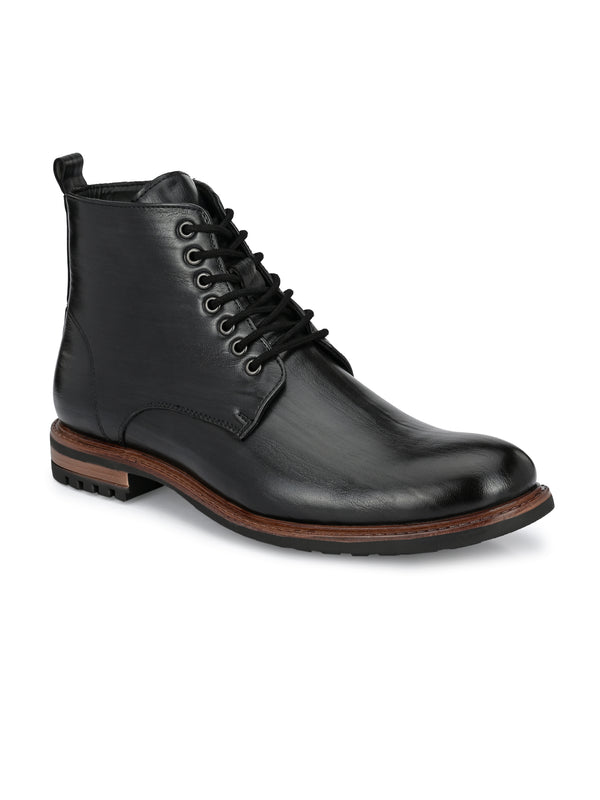 Howard Black High Top Ankle Boots